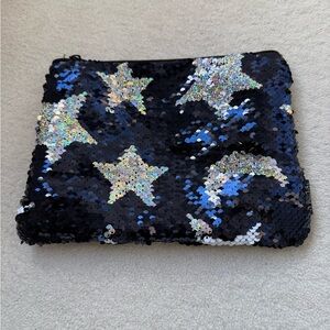 Style Lab Moon and Stars Flip Sequin Pouch